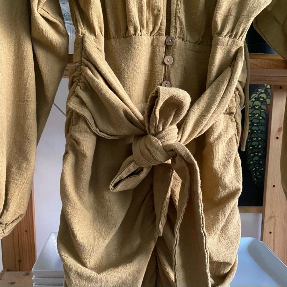 Free People Mustard Yellow The Only One Mini Dress XS - Picture 10 of 16